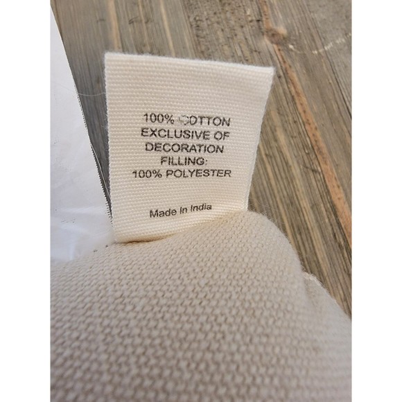 Sugarboo & Co. Embroidered Funky Hippo Pillow 10×6 Boutique Linen Folk Art Whims - Picture 8 of 9